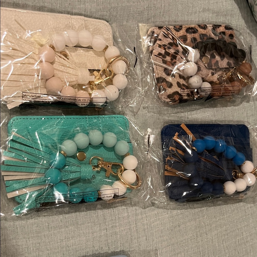 Card Holder with Tassel and Beaded Keychain - Picture 6 of 8